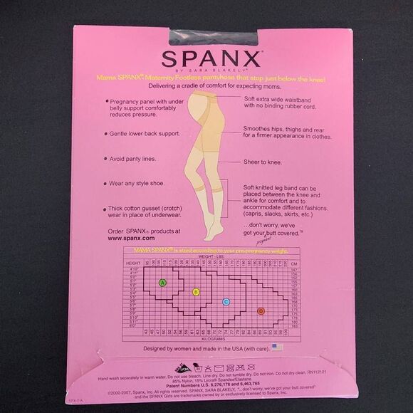 SPANX Maternity Footless Pantyhose in Black NWT Size B 115-150 lbs. Mama Spanx - Picture 4 of 6